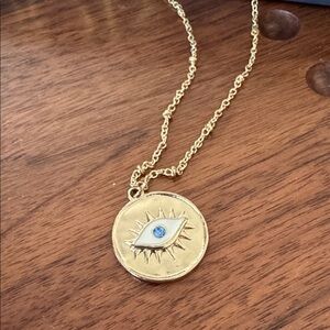 Gold Eye Pendant Necklace
